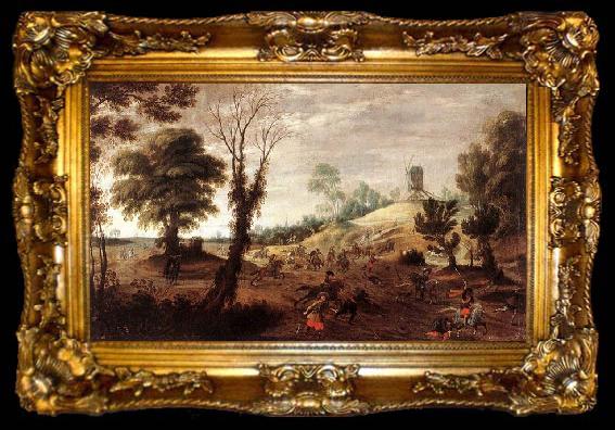 framed  Meulener, Pieter Cavalry Skirmish, ta009-2